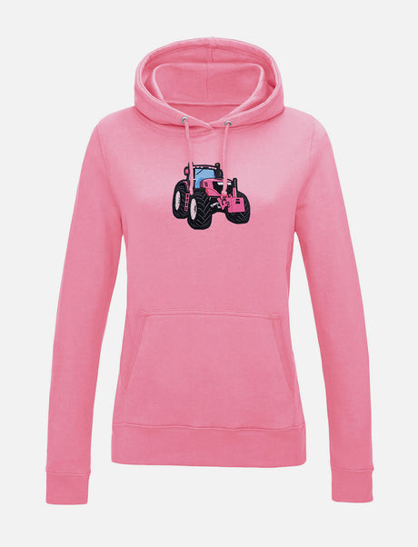 Damen-Hoodie mit Traktor-Stickerei