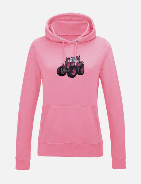Damen-Hoodie mit gesticktem Traktor