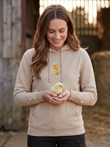 Damen-Hoodie mit Küken-Motiv