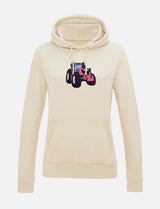 Damen-Hoodie mit Traktor-Stickerei