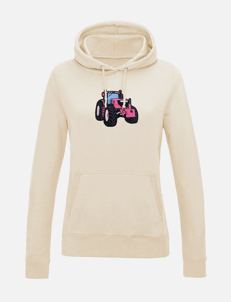 Damen-Hoodie mit Traktor-Stickerei