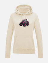 Damen-Hoodie mit gesticktem Traktor
