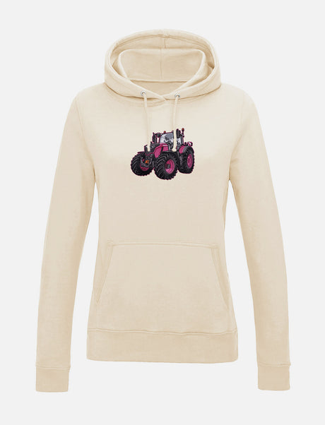 Damen-Hoodie mit gesticktem Traktor