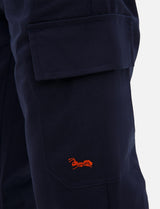 Pantalon de travail homme 100 % coton (260 g/m²) cargo d’été taille élastiquée