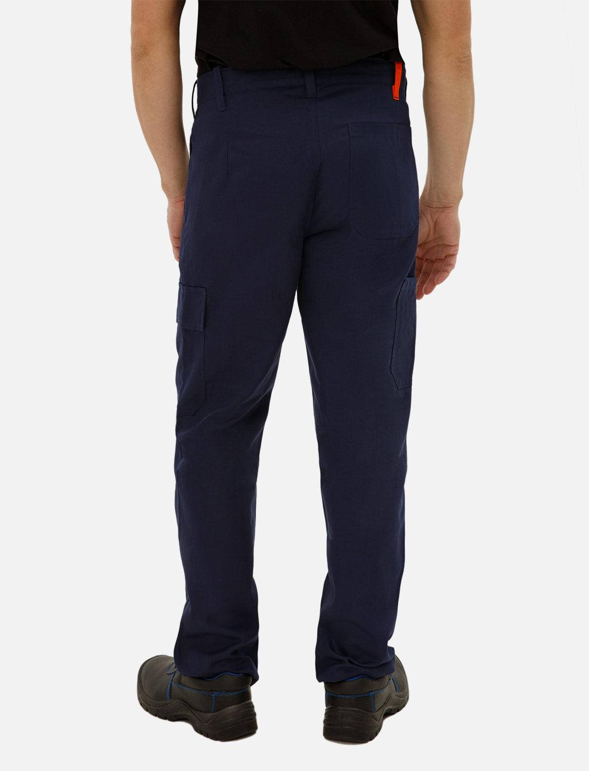 Pantalon de travail homme 100 % coton (260 g/m²) cargo d’été taille élastiquée