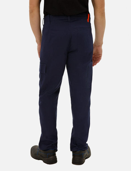 Pantalon de travail homme 100 % coton (260 g/m²) cargo d’été taille élastiquée