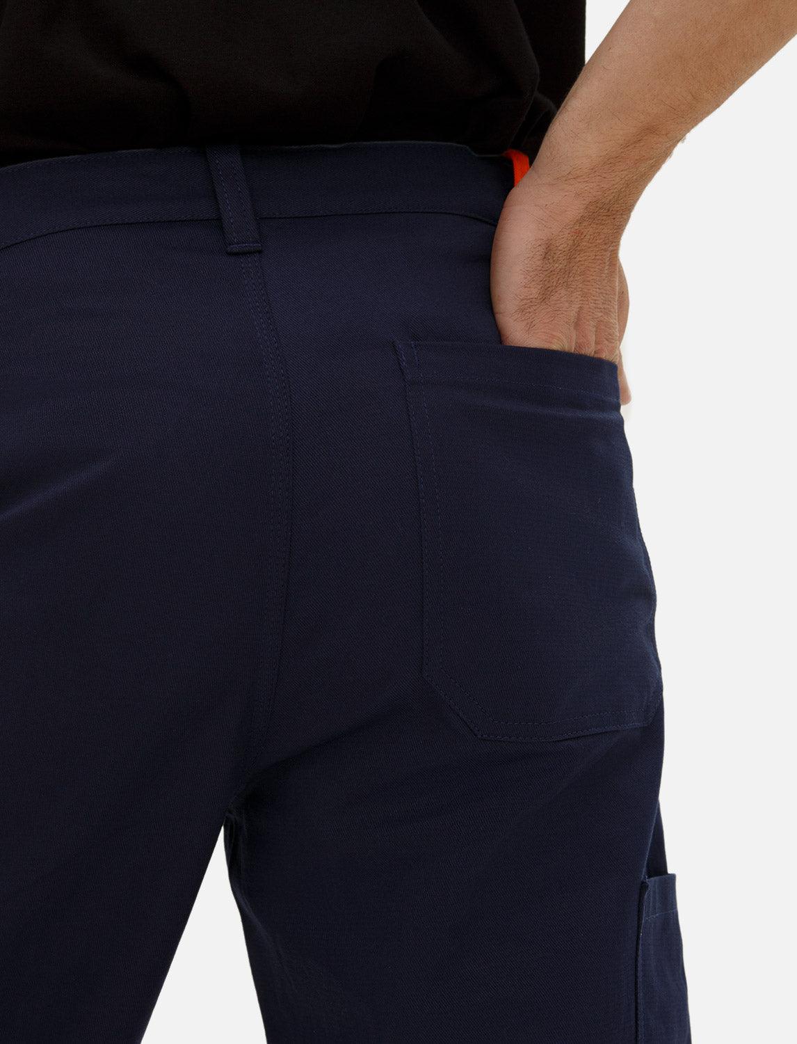 Pantalon de travail homme 100 % coton (260 g/m²) cargo d’été taille élastiquée