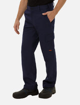 Pantalon de travail homme 100 % coton (260 g/m²) cargo d’été taille élastiquée