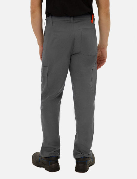Pantalon de travail homme 100 % coton (260 g/m²) cargo d’été taille élastiquée