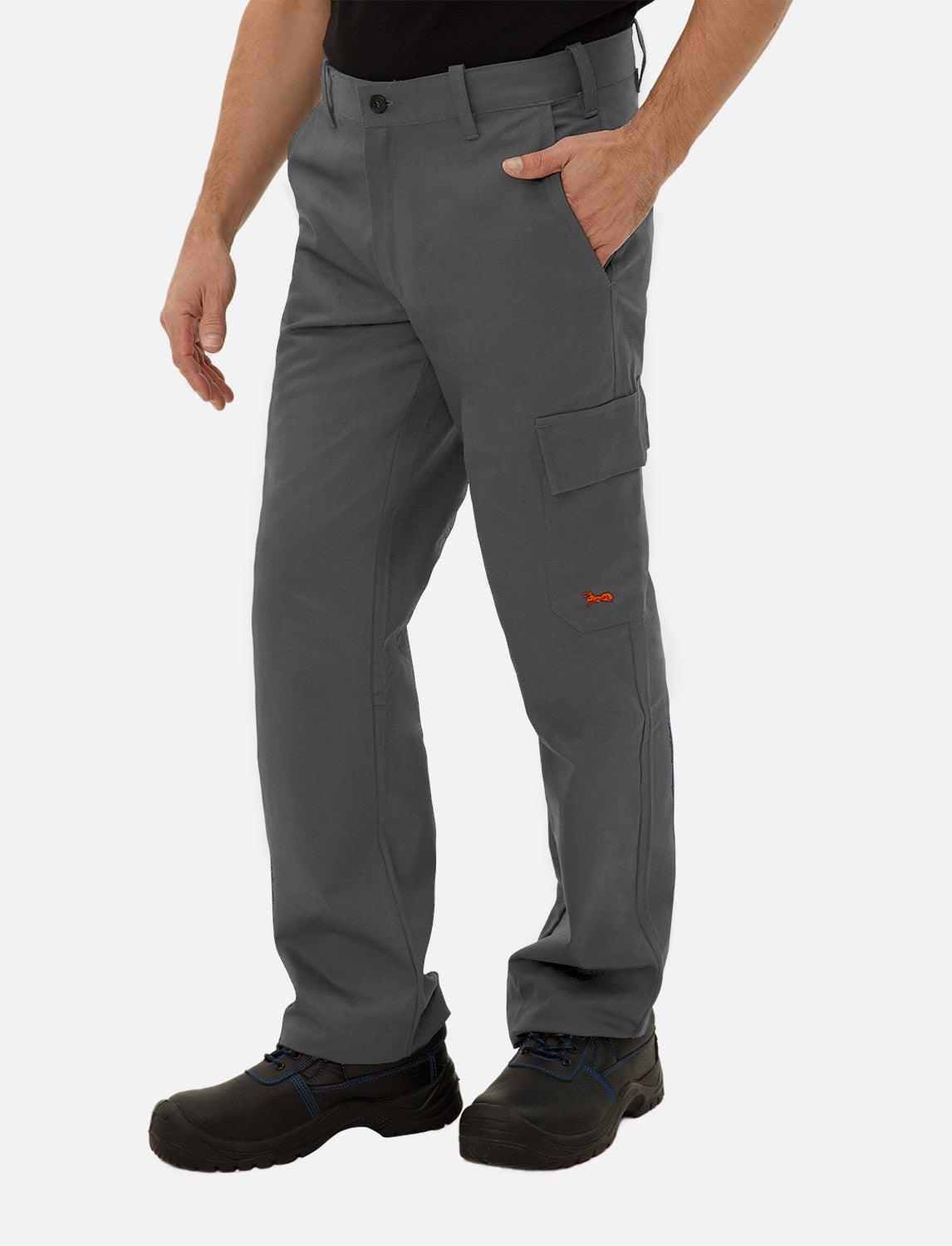 Pantalon de travail homme 100 % coton (260 g/m²) cargo d’été taille élastiquée