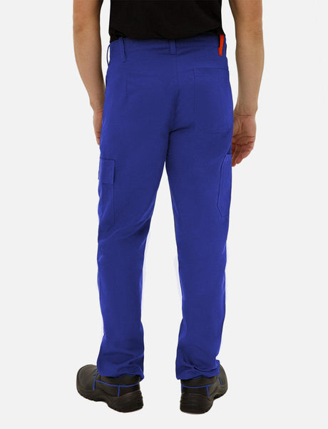 Pantalon de travail homme 100 % coton (260 g/m²) cargo d’été taille élastiquée