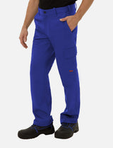Pantalon de travail homme 100 % coton (260 g/m²) cargo d’été taille élastiquée