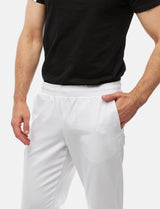 Men's Chef's Trousers with Elasticated Waist Cargo Regular Fit White / Black