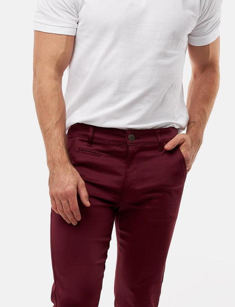 Pantalon chino homme stretch coupe slim | StrongAnt KM260
