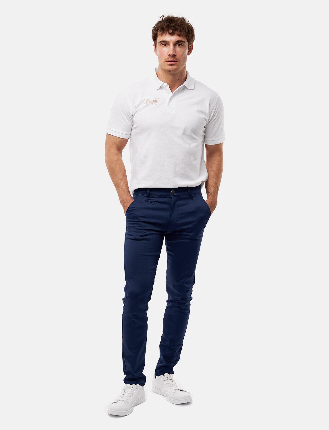 Pantalon chino homme stretch coupe slim | StrongAnt KM260