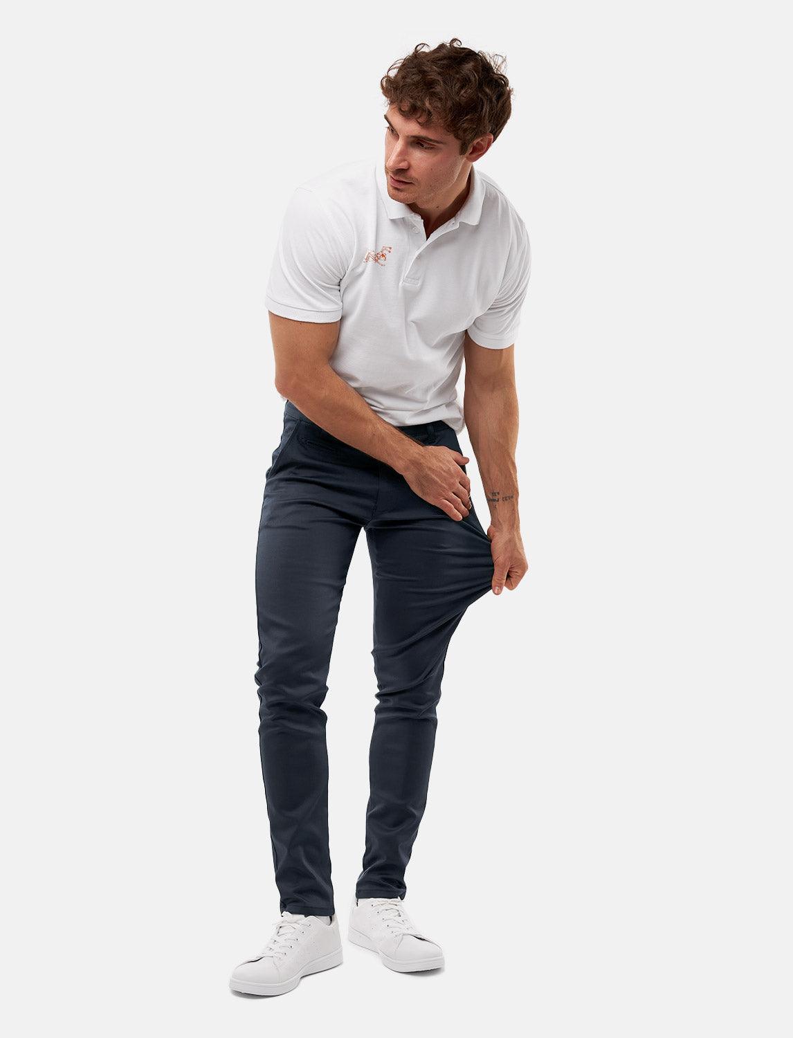 Pantalon chino homme stretch coupe slim | StrongAnt KM260