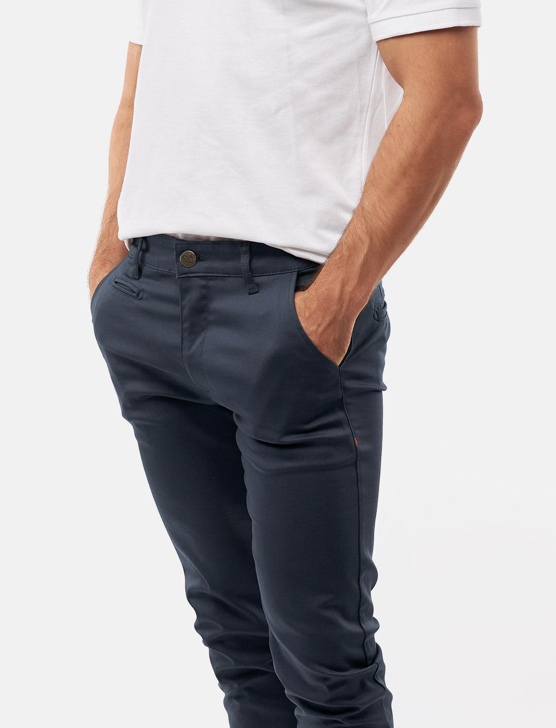 Pantalon chino homme stretch coupe slim | StrongAnt KM260