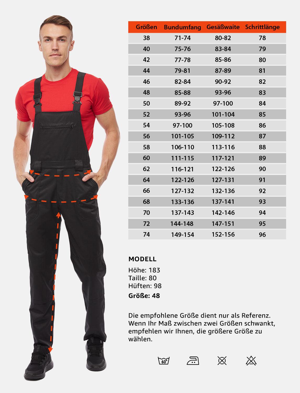 Salopette de travail homme avec taille stretch easyClean déperlante Regular Fit