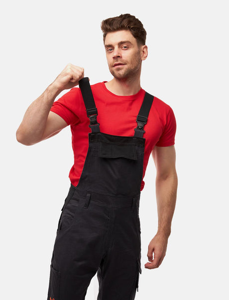 salopette de travail homme Stretch complète avec poches pour genouillères coupe Regular Fit