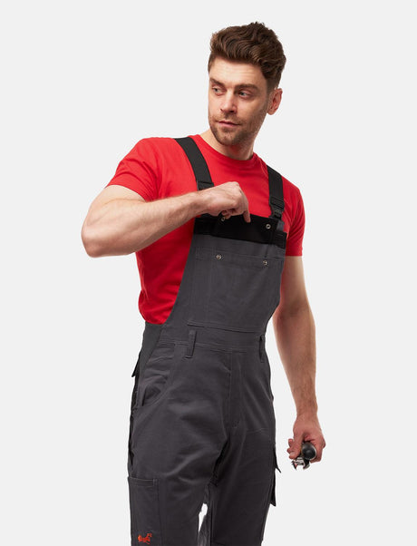 salopette de travail homme Stretch complète avec poches pour genouillères coupe Regular Fit