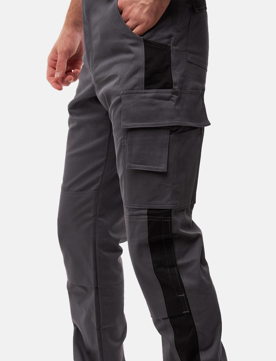 salopette de travail homme Stretch complète avec poches pour genouillères coupe Regular Fit
