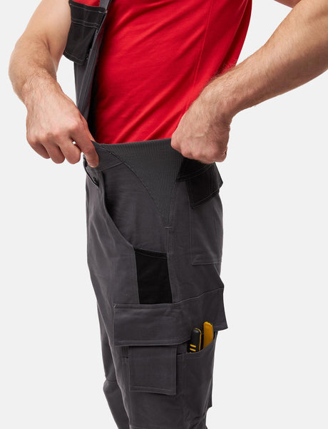 salopette de travail homme Stretch complète avec poches pour genouillères coupe Regular Fit