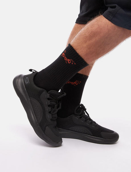 Long unisex tennis socks with terry soles