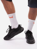 Long unisex tennis socks with terry soles