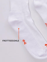 Long unisex tennis socks with terry soles