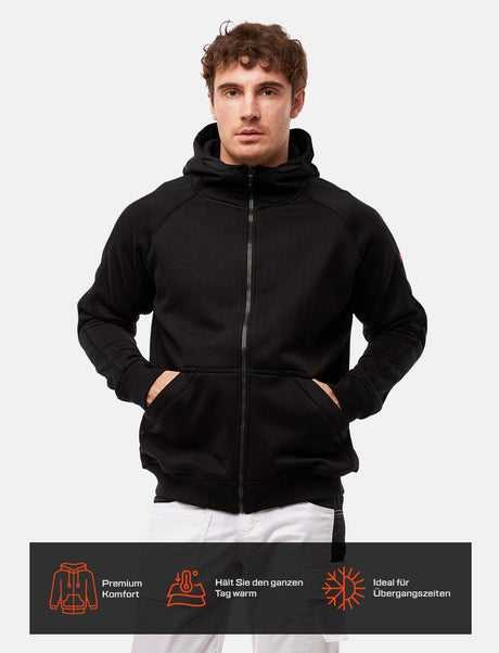 Hoodie homme zippé avec doublure polaire | StrongAnt KM800
