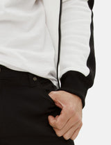 Hoodie homme zippé blanc sweat à capuche hiver polaire