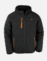 Showerproof men's outdoor jacket – breathable, windproof with fleece lining and contrast zips