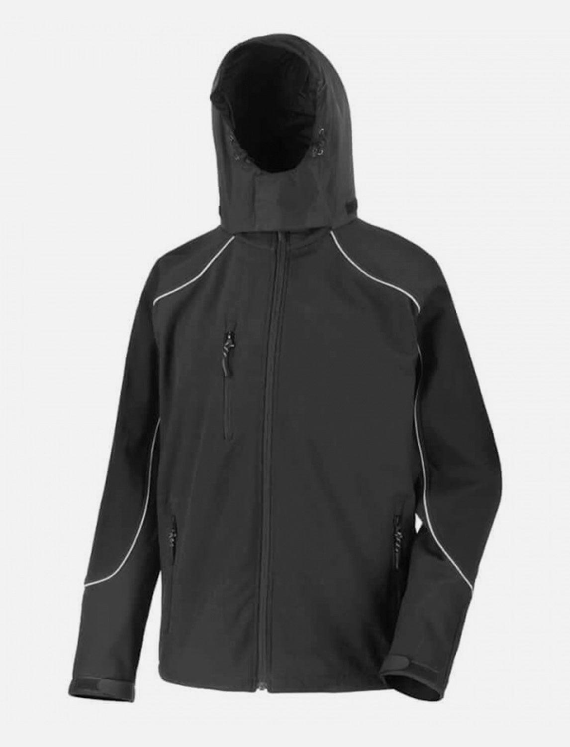 Men's Hooded Softshell Jacket, Microfleece, Wind and Waterproof