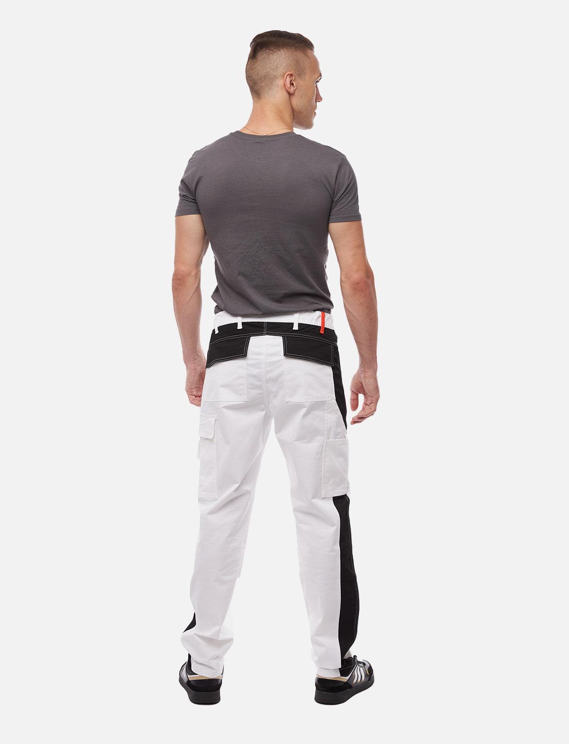 Pantalon de peintre homme power Stretch avec poches pour genouillères blanc