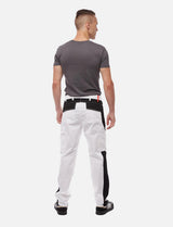 Pantalon de peintre homme power Stretch avec poches pour genouillères blanc