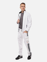 Pantalon de peintre homme power Stretch avec poches pour genouillères blanc