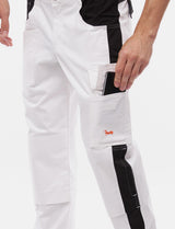 Pantalon de peintre homme stretch avec poches pour genouillères, tissu léger d’été