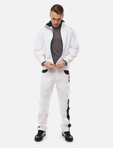 Pantalon de peintre homme stretch avec poches pour genouillères, tissu léger d’été