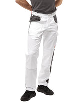 Malerhose Herren Weiß Stretch – Detailansicht 7 | StrongAnt