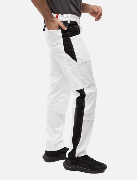 Malerhose Herren Weiß Stretch – Detailansicht 5 | StrongAnt