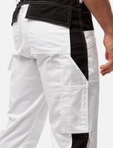 PANTALON DE PEINTRE HOMME STRETCH AVEC POCHES POUR GENOUILLÈRES PANTALON DE TRAVAIL PLÂTRIER BLANC | SORONA®