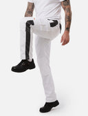 PANTALON DE PEINTRE HOMME STRETCH AVEC POCHES POUR GENOUILLÈRES PANTALON DE TRAVAIL PLÂTRIER BLANC | SORONA®