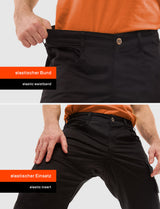 Men's short work trousers stretch strong cotton