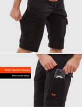 Men's short work trousers stretch strong cotton