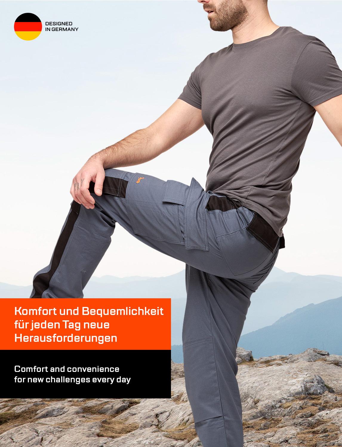 Pantalon de travail homme powerStretch avec taille élastique et large choix de tailles | StrongAnt M211PS