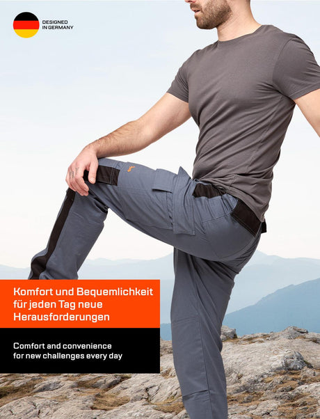 Pantalon de travail homme powerStretch avec taille élastique et large choix de tailles | StrongAnt M211PS