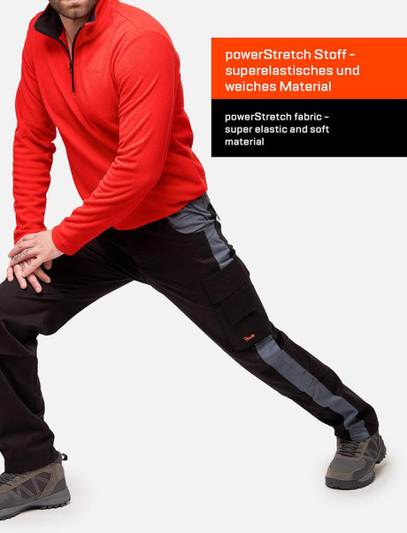 Pantalon de travail homme powerStretch avec taille élastique et large choix de tailles | StrongAnt M211PS