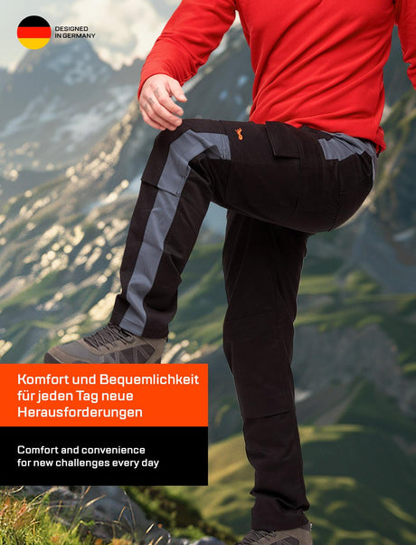 Pantalon de travail homme powerStretch avec taille élastique et large choix de tailles | StrongAnt M211PS
