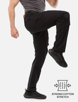 Men's work trousers with knee pad pockets made of strong stretch cotton