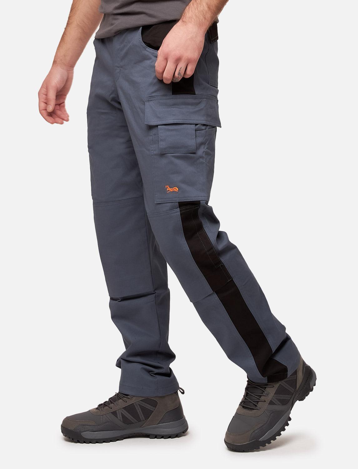 Men's work trousers with knee pad pockets made of strong stretch cotton